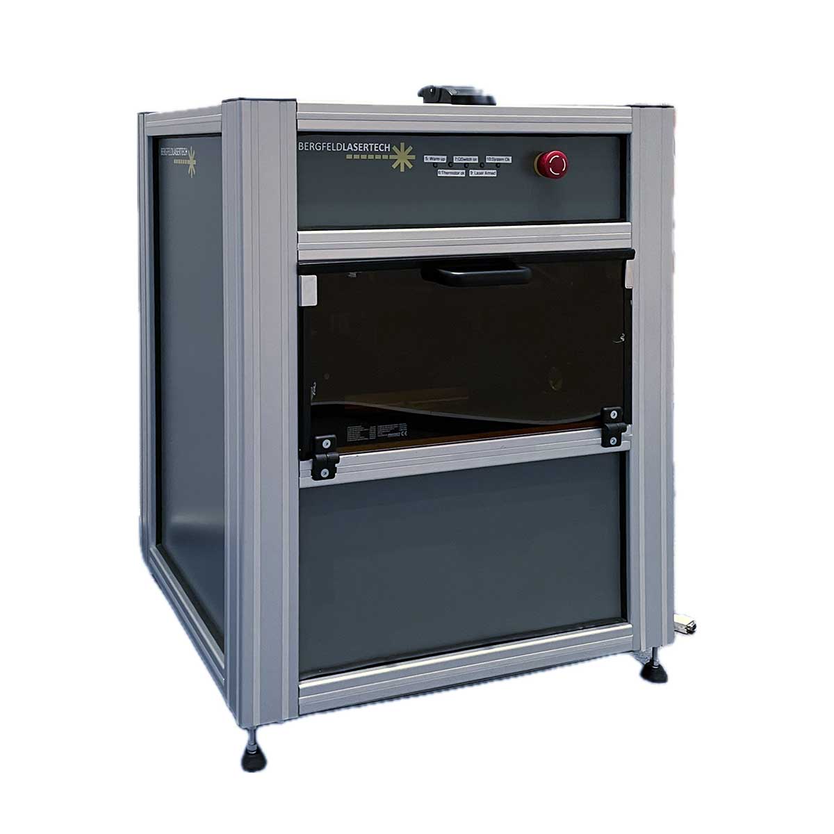 Stand alone laser scriber für ambient air for > 140 mm x 140 mm working ares with vision system for P1, P2, P3, LED and contact exposure